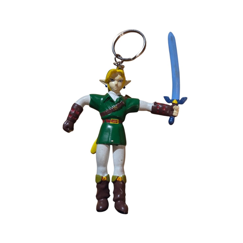 1998 The Legend of Zelda Link Keychain N64 Collectible Bendable Figure